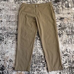Lululemon ABC Trouser Pants Mens Size 34 Tan Classic Fit Warpstreme Stretch
